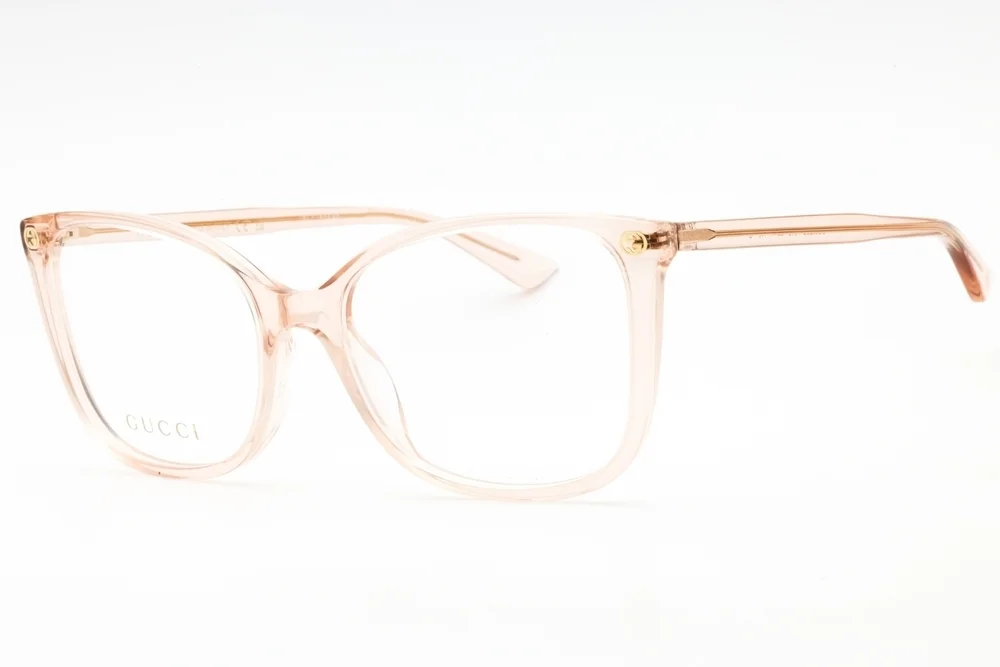 NWT Gucci GG0026O-013 Cream Rectangular 53mm Glasses